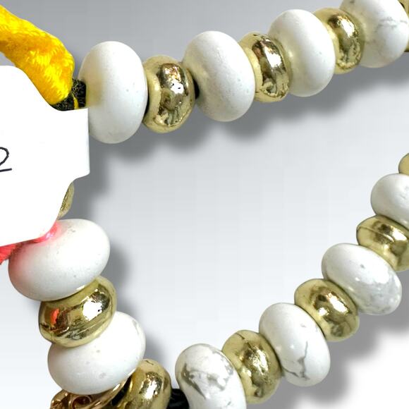 Free People Ariana Ost Dripping In Sun Hair Tie in White Multi NWT Bracelet Boho - Picture 9 of 12